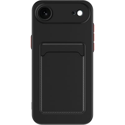 CaseBody Apple iPhone Air Telefoonhoesje met Kaarthouder Zwart
