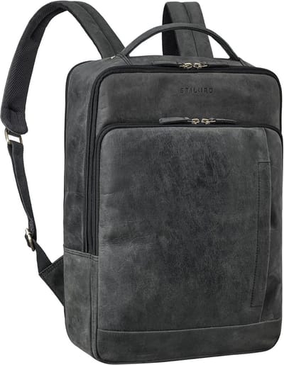Leren Rugzak Groot Laptop 15.6-16 Inch Vintage Schooltas Mannen Vrouwen