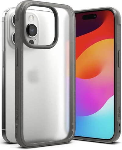 Ringke Fusion Bold Hoesje Geschikt voor Apple iPhone 15 Pro Back Cover Matte Grijs