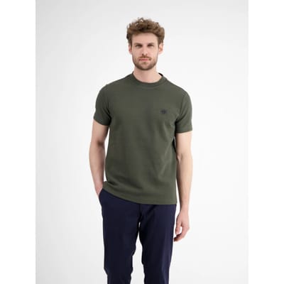 Lerros - T-shirt - Heren - M - 661 NORDIC OLIVE - Katoen - 2583030