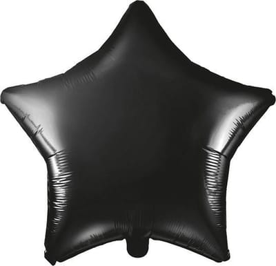 Folie ballon Ster Zwart Helium Ballonnen Verjaardag Versiering Kerst Huwelijk Ster Ballon Zwarte Decoratie - 1 Stuk