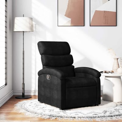 vidaXL - Relaxfauteuil - Zwarte - Stof