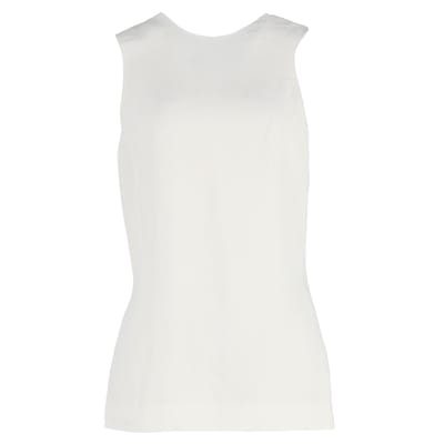 Khaite top met gekruiste rug in crèmekleurige viscose