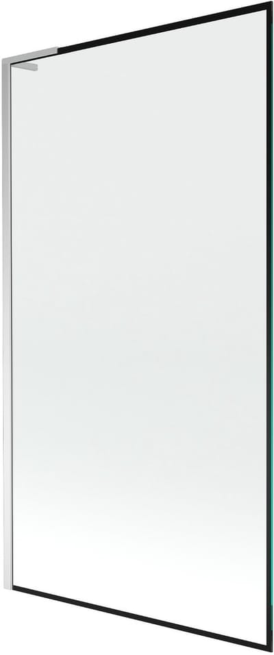 Mexen Next L badwand 1-vleugelig 100 x 150 , zwart frame, chroom - 895-100-000-03-70-01