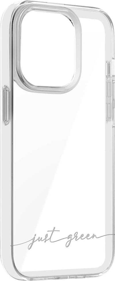 JUST GREEN, Hoesje geschikt voor iPhone 14 Pro - Infinia Recyclebaar, Transparant