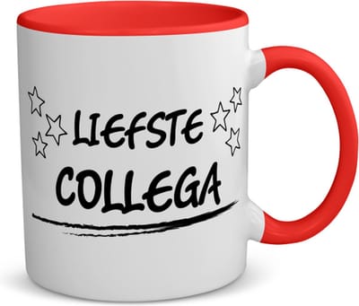 Akyol - liefste collega koffiemok - theemok - rood - Collega - een collega - werk - collega's - baan - afscheidscadeau - verjaardagscadeau - kado - gift - geschenk - 350 ML inhoud