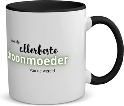 Akyol - voor de allerbeste schoonmoeder van de wereld koffiemok - theemok - zwart - Mama - de beste schoonmoeder - moeder cadeautjes - moederdag - verjaardagscadeau - verjaardag - cadeau - geschenk - kado - gift - moeder artikelen - 350 ML inhoud