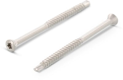 Schäfer en Peters Glaslatschroef Versterkte kop TX10 - 3.2 x 30/18 mm (200 stuks) - RVS A2 - Deeldraad - Boorpunt