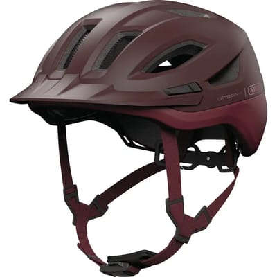 Fietshelm ABUS URBAN-I 4.0 ACE chestnut red S - 51-55 cm - rood - Geschikt voor gebruik op elektrische fietsen - stadsfietsen - 260 g