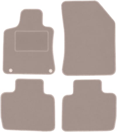 Beige veloursmatten voor: Peugeot 508 II sedan, stationwagen, liftback (2018-)