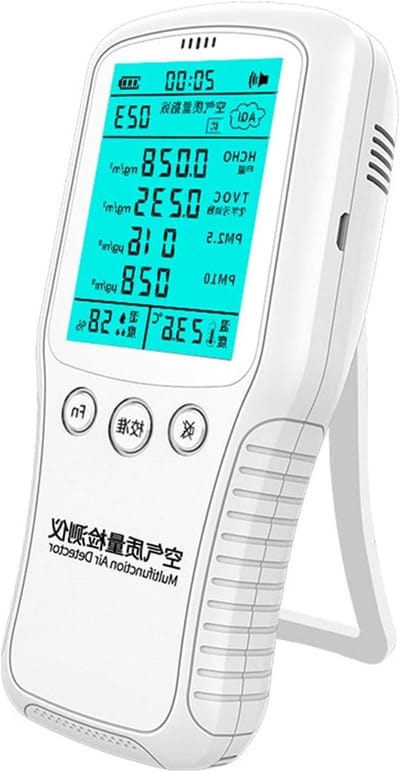 Luchtkwaliteitsmeter - Lucht Analysator - Binnen Milieu - Multifunctionele Meting - 2000mAh Batterij - Wit
