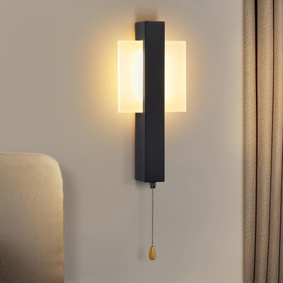 Moderne LED Wandlamp met Schakelaar voor Slaapkamer en Gang - 3000K Warm Wit, Vierkant Ontwerp, 6W Verlichting