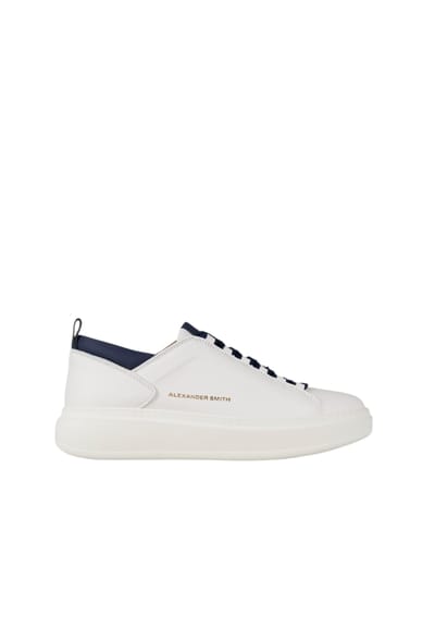 asbcwym-2267-wbl Alexander Smith Wit leder voor heren