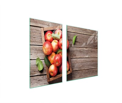 TMK ArtDeko - Snijplank en Beschermpaneel - 100x52 cm - Motief: Appels