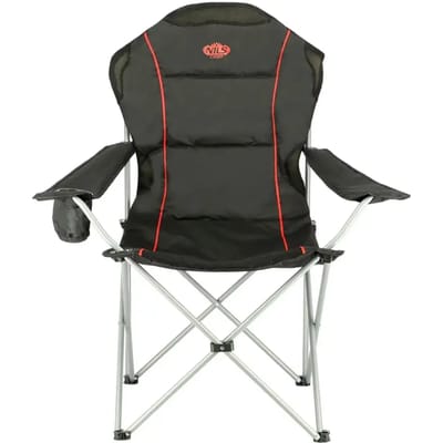 Nils Camp NC3080 Campingstoel Zwart/Rood - Comfort & Draagbaar