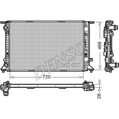 Radiator, motorkoeling DENSO DRM02022