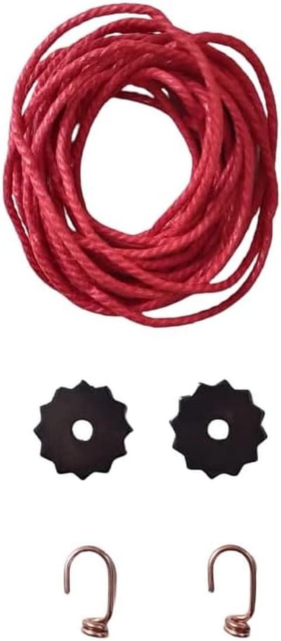 Touw Renovatie Set - Bevestigingstouw met Haken - Zeil Reparatie - Versterkt en Duurzaam - 4.20 Meter - Rood