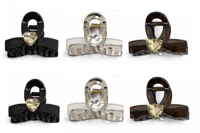 Guardian Beauty Haarclips - Klein Haar Klauwen - Set Van 6 - Zwart, Lichtbeige , Donkerbruin - Haaraccessoire