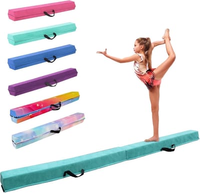 Opvouwbare Balk - Gymnastiek Straal - Thuis Oefenen - Antislip Basis - Tot 10FT - Groen