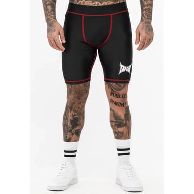 Tapout T-Shirt Pendant Funktionsshorts schmale Passform Black/White/Red-XXL