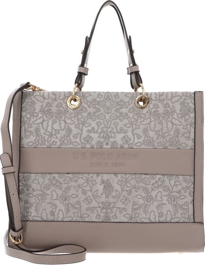 U.S. POLO ASSN. Shopper Schoudertas New Canyon Double Handle Bag Oyster Beige