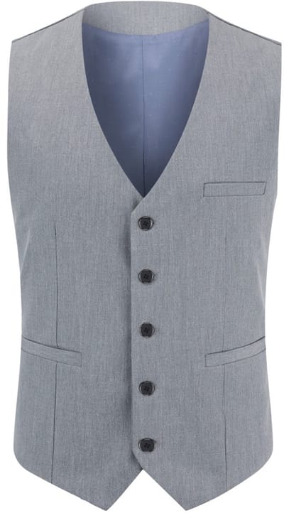 ALLTHEMEN Heren Gilet Business Effen Enkelrijigs - Slank Passend voor Zakelijk - M