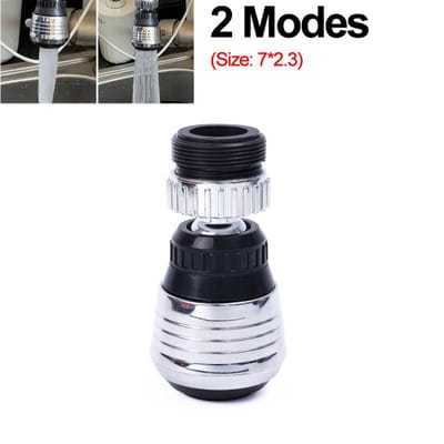 Aérateur de robinet de cuisine pivotant à 360 degrés, pulvérisateur réglable à double mode, filtre diffuseur, buse économiseuse d'eau, connecteur de robinet de bain