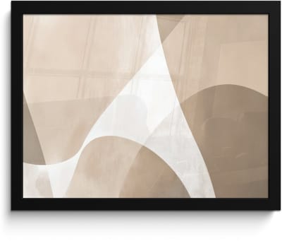 Poster in lijst - Fotolijst 40x30 cm - Posters - Vloeiende vlakken - Harmonieus - Golvend - Posterlijst zwart - Decoratie - Wanddecoratie woonkamer - Muurdecoratie slaapkamer