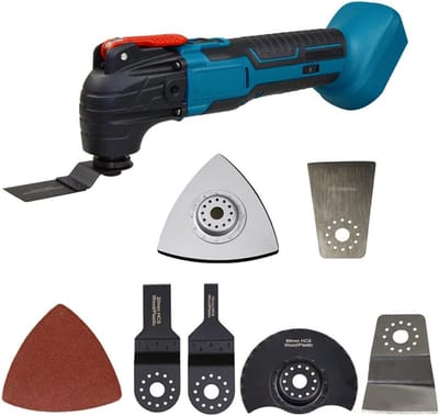 Oscillerend Gereedschap - Multitool Klussen - Renoveren Zagen - 6 Snelheden 4° Hoek - 35x14x9 cm - Meerkleurig