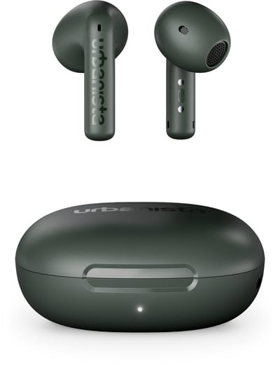 Urbanista Santa Monica Draadloze Oordopjes – met Noise Cancelling – 24u Afspeeltijd – 6 Microfoons voor Helder Bellen – Groen