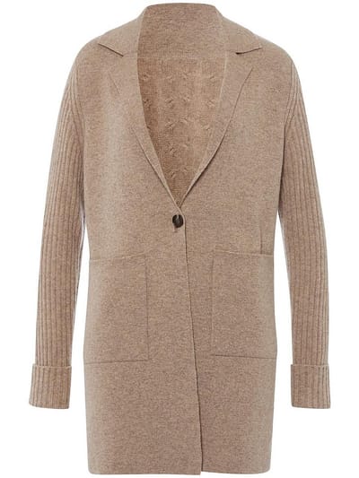 Lang vest 100% kasjmier Van Peter Hahn beige