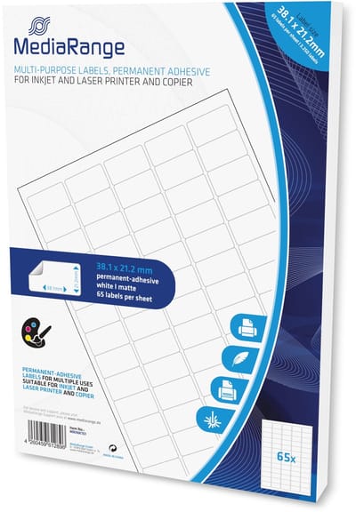 MRINK151 - White - Permanent - 30.1 x 21.2 - Matte - Laser/Inkjet - 3250 pc(s)