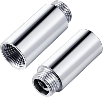 2 stuks verlengslang voor douchekop 50 mm verlengarm douchekop verlengarm voor doucheslang van roestvrij staal ter ondersteuning en verlenging van de douchekop