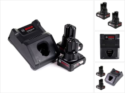 Bosch GAL 12V-40 Professionele snellader voor 12V accu's ( 1600A019R3 ) + 2x 6.0 Ah accu ( 1600A00X7H )
