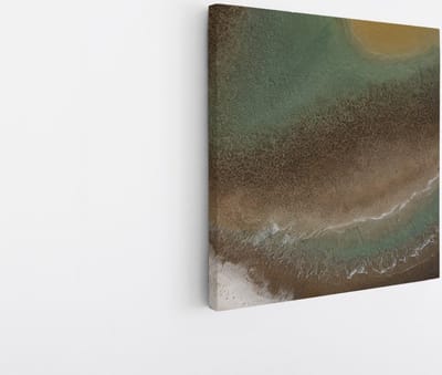 Saammp Canvas Schilderij - Abstract - Bruin - Vormen - 20x20 - Foto op canvas - Wanddecoratie - muurdecoratie Woonkamer - Slaapkamer decoratie - Canvas Print