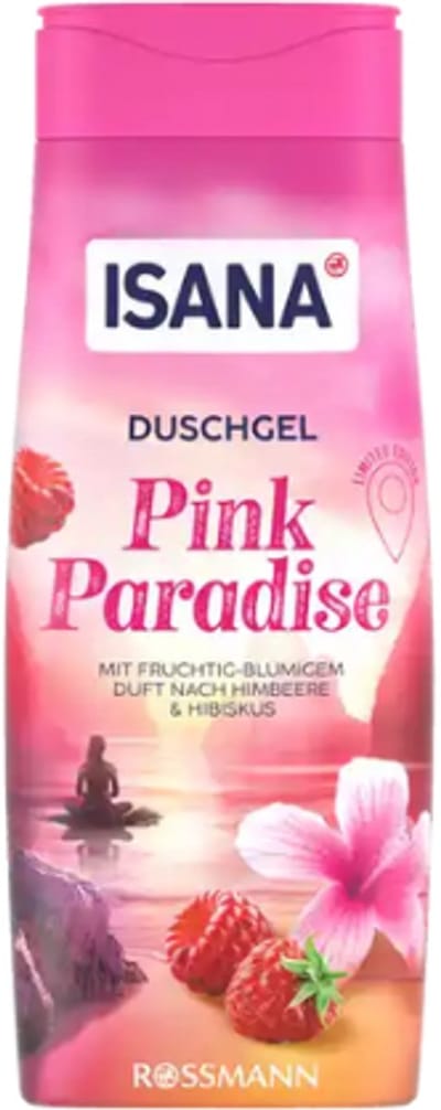 ISANA Douchegel Pink Paradise | 1x 300 ml - Framboos en Hisbiscus - Showercream | Limited Edition 2025