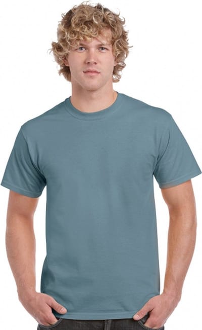 Gildan Basic t-shirt - stone blauw - voor heren - shirts - korte mouwen - ronde hals - katoen M