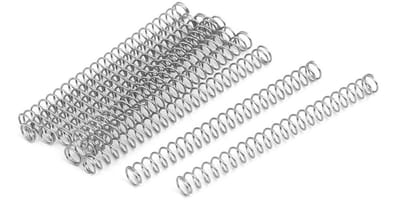 Drukveren Set - Reserveveren Spiraalveren - Lichte Industrie - 304 Roestvrij Staal - 0.4x4x45 mm - Zilvertint