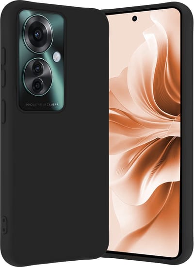 Hoes - Geschikt voor OPPO Reno 11F - Sterk & Shockproof - Hoesje Cover - Siliconen Case - Zwart