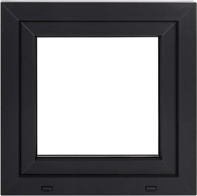 Kunststof raam - PVC venster kelderraam - Woning isoleren - Draai- en kantelfunctie - 90 x 90 cm - Wit antraciet