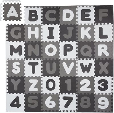 speelmat puzzel - baby - 60-delig - cijfers en letters - puzzelmat - 172x172 cm