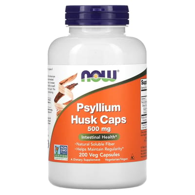Now Foods Psyllium Husk Caps 500mg (200 vcaps) Unflavoured - Vitaminen, mineralen & gezondheid - Kruiden