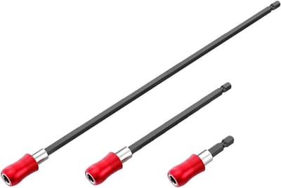 Set van 3 Magnetische Bit Houder, Lengte 60-150-300 mm, Snelle Verwisseling, Hex Shank voor Schroevendraaier en Impact Gereedschap