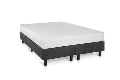 Boxspring Student Basic Antraciet - 120x200 cm - Pocket matras 7-zones
