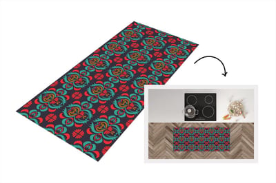 Keukenloper - Loper keuken - Patronen - Indonesisch - Ornament - 120x50 cm - Keukenloper vinyl