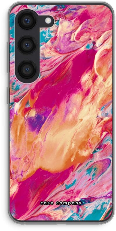 Case Company® - Hoesje geschikt voor Samsung Galaxy S23 hoesje - Pastel Echoes - Soft Cover Telefoonhoesje - Bescherming aan alle Kanten en Schermrand