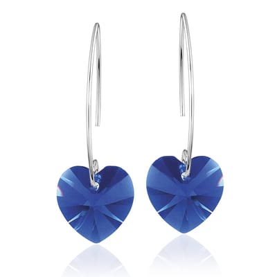 Montebello Oorbellen Pippa HZ98 - Swarovski Hart - 925 Zilver Gerhod. - Ø14mm - 40mm