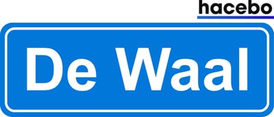 Hacebo - Plaatsnaam Sticker - 29x10 CM - Waal sticker - Verkeersborden sticker - grappige cadeaus - Waal