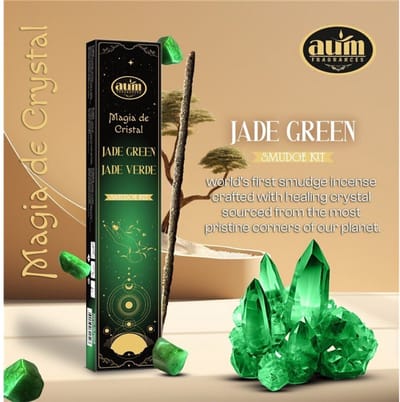 2 pakketen Handgemaakte wierook sticks met GROENE JADE edelsteen gratis - gezondheid - harmonie - 20gr