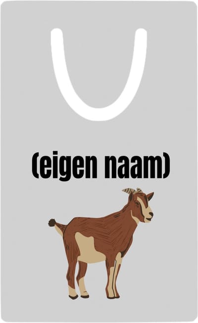 Hacebo® - Geit met hoorn metalen boekenlegger - Geit - geiten liefhebbers - met eigen naam - dieren liefhebber - leuk cadeau voor iemand die houdt van geiten - cadeau - kado Bladwijzer boekenleggers - 7.6 cm x 5cm